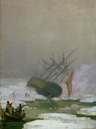 Schiff im Polarmeer, 12. Dezember 1798 von Caspar David Friedrich